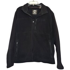 Timberland Fleece‎ Long Sleeve Mens L Black Full Zip with Pockets Gorpcore